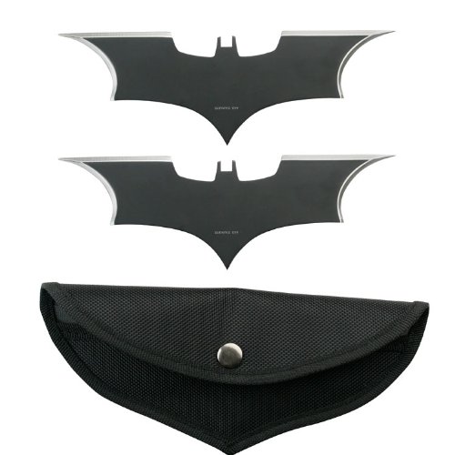 Batman 2 Knife Set- New With Pouch-Batarang