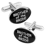 Brother of the Bride Cufflink by Necktie Accessories - Silver Silver plated