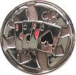 Mens "Four Aces Spinner" Metal Spinning Belt Buckle