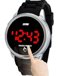 Touch Screen Luxury Style Red LED Womens Sport Watches for Girls SK-398
