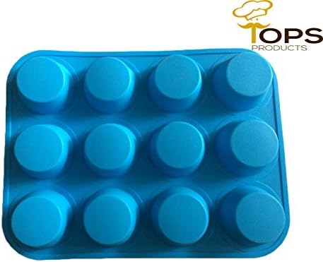Tops Products 100% FDA Food Grade Silicone Non Stick Baking Pan, Flexible,Easy to clean, Cupcakes, Muffins, Deserts,Jelly