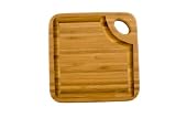 Totally Bamboo GreenLite 7-Inch by 7-Inch Groovy Square Cutting Board, Small