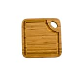 TotallyBambooGreenLite7-Inchby7-InchGroovySquareCuttingBoard,Small