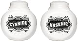 Sourpuss Arsenic and Cyanide Salt and Pepper Shakers White