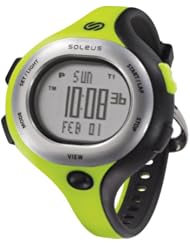 Soleus Womens SR009351 Chicked Grey Digital Dial with Lime Green and Black Polyurethane Strap Watch