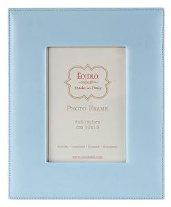 Leather Picture Frame, Baby Blue, 5x7