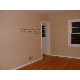 ..As for Me and My House..wall Quote Words Lettering Decal