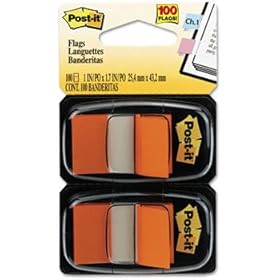 Post-it Flags 680OE2 - Standard Tape Flags in Dispenser, Orange, 100 Flags/Dispenser-MMM680OE2