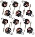 Chicago BEARS NFL Set Bathroom Shower Curtain Hooks Rings