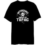 Untouchable : Property Of Tupac Male Names Mens T-Shirt (Black, Sizes X-Small - XXX-Large)