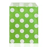 私の家族 25 个ストレートシャンクツイスト生分解性水玉キャンディ ギフト バッグ結婚式パーティーは食べ物を紙バッグ - グリーン