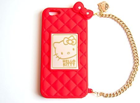Trendyz Hello Kitty Iphone 6 6S protector Slim Silicone Handbag Case Cover w/ Genuine Swarovski Crystals (Iphone 6 (4.7") Red