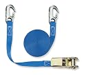 Braun 400-2-400+1070Spanngurt 800 daN, zweiteilig, Farbe blau, 4 m Länge, 25 mm Bandbreite, mit Ratsche und Karabinerhaken