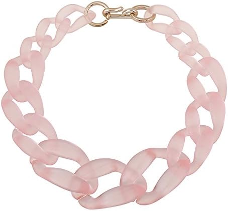 Jewelry1000 Dark Blue Charming Simple Womens Acrylic Collar Chunky Statement Necklace