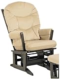 Dutailier Ultramotion Modern Glider - Espresso/Bone Microfiber