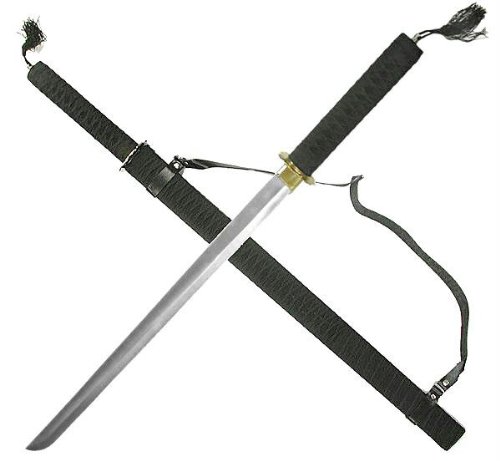 Trademark 20-1302 37 inch Full Black Ninja Sword