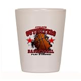 Shot Glass White of Athletic Outfitters Basketball Play Strong
