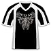 Outlaw Skull and Antlers Mens Biker Sports T-shirt, Outlaw Skull Tattoo Style Design V-neck Sport Shirt