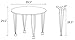 DHP Bentwood Round Dining Table Top, Contemporary Design for your Kitchen, Legs sold separately - Black, Medium