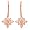 10k Rose Gold Floral Design Diamond Dangle Earrings (1/20 cttw, I-J Color, I3 Clarity)