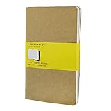 moleskine cahier journal set of 3 large squared kraft brown soft cover 5 x 825 set of 3 square journals