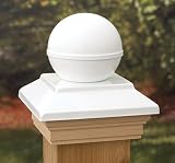 6x6 Victoria White Ball Post Cap [CAPITOL CITY LUMBER]