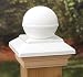 6x6 Victoria White Ball Post Cap [CAPITOL CITY LUMBER]