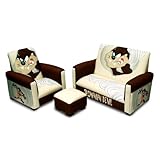 Warner Brothers Toddler Sofa, Chair and Ottoman Set, Tasmanian Devil