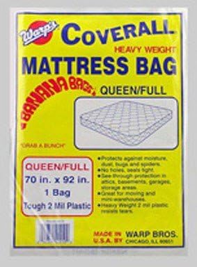 Warp'S Storage Bag Banana Bag Full &amp; Queen Mattress 2mil,70" X 92"
