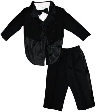 S Square Boys 12-24 Months Tuxedo with Tail (12 Months)