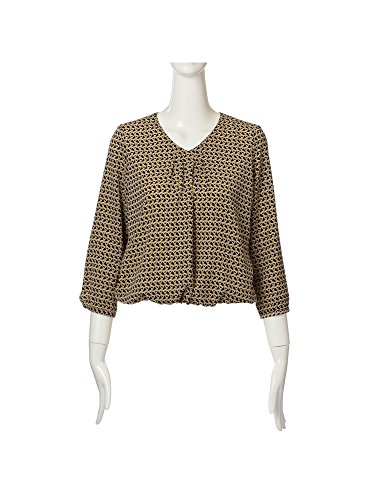 (トランスワーク) TRANS WORK 【ウォッシャブル】3Dカラーキューブプリントブラウス U1M20447__