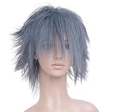 Short Blue Grey Anime Cosplay Costume Wig