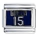 Mlb Green #15 Licensed Sports Italian Charms Bracelet Link