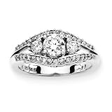 3 Diamond Anniversary Ring 1/2 ct. in 14K White Gold 41FY0LHzLlL. SL160 3 Diamond Anniversary Ring 1/2 ct. in 14K White Gold