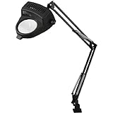 Mag-Lite Black Finish 3 Diopter Magnifier Lamp Adjustable Desk Lamp