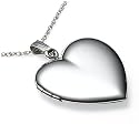 Sterling Silver Heart Locket on Cable Chain, 18"
