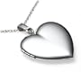 Sterling Silver Heart Locket on Cable Chain, 18"