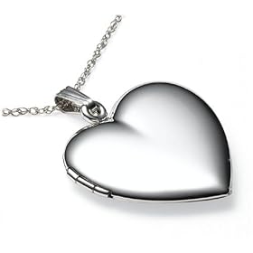 Sterling Silver Heart Locket on Cable Chain, 18" by Lockets