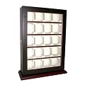UHRENSCHATULLE UHRENBOX UHRENVITRINE F�R WAND 20 UHREN MIT ECHTGLAS