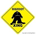 BIGFOOT CROSSING - Sign - xing sasquatch big foot print