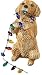 Golden Retriever (up on hind legs) Playing With Christmas Lighsts Christmas Holiday Ornaments Sandicast