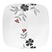 Corelle Mandarin Flower Square Round 10-1/4-Inch Dinner Plate