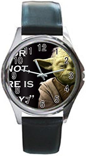 White wardrobe DIY yoda Unisex Round Metal Watch