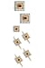Solid 14k Gold and Ruby Square Diamond Cufflinks, Tie Tac and Stud Set