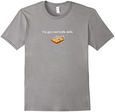 Men's I've Got Mad Knife Skills Funny Chef T-Shirt Medium Slate