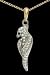 Elegant 14k Gold Bird Shaped Pendant with Diamonds