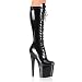7 1/2 Inch Womens Sexy Boots Knee High Boot High Heel Stretch Lace-Up Platform