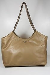 Prada Handbags Large Sand (Sabbia Color) Leather BR4487