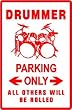 DRUMMER PARKING sign * street music band