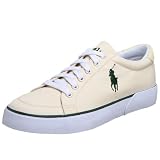 : Polo Ralph Lauren Men's Brisbane II Canvas Sneaker,Cream/Green,11 D US